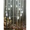 Nova Lâmpada de Estrada de Cristal Dourado e Prateado Galvanizado Velas de Casamento Adereços de Decoração de Arranjo de Pé