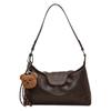 Bolso plisado de moda para mujer, bolso de hombro de alta gama, estilo coreano, informal, estilo dumplings, para invierno 2025