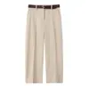 Moda Feminina Europeia e Americana Transfronteiriça Aliexpress Ins Venda Quente Estiloso Calça Balloon de Cintura Baixa Casual para o Trabalho com Cinto