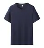 Comércio exterior transfronteiriço 180g CVC masculino e feminino manga curta ombro cor sólida camisa cultural versão lisa T-shirt roupas de classe roupas de trabalho personalização