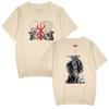 Verão Casal Puro Algodão Manga Curta Ombro Camiseta Berserk Espada Estilo Lendário Casual Looser Estilo Coreano Na Moda