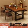 Mesa de Jantar, Combinação Comercial de Mesa e Cadeiras de Jantar, Mesa de Jantar Simples para Sala de Estar, Mesa Retangular Doméstica para Apartamento Pequeno de Aluguel