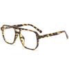 Armazón de Gafas Aviador de Marco Grande con Doble Puente para Hombres, Lentes Fotocromáticos Transparentes de Moda para Mujeres, Gafas Protectoras contra Luz Azul, Marco Cuadrado Estilo Hong Kong