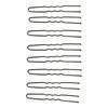 Garfo de cabelo em forma de U simples acessório de cocar para coque de cabelo eletroforese preto brilhante grampo de cabelo de dois dentes presilha de franja modelador de cabelo frontal coque