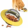 Juguete Alimentador Lento para Perros con Forma de OVNI, Tazón Rompecabezas Interactivo Dispensador de Premios para Perros