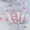 Novos Adesivos para Unhas com Laço de Bolinhas em Relevo ins Doce Versátil Laço Preto e Branco com Suporte Adesivo Adesivos para Unhas