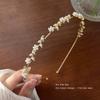 Diadema con lazo de perlas de alta calidad para mujer, diadema con pinza para el cabello de hada Mori de verano, para celebridades de Internet 2022, nueva
