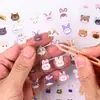 Pegatinas Mini de Animales de Dibujos Animados Lindos Coreanas Guka Manualidades DIY Foto Decoración de Teléfono Móvil Material de Pegatina