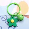 Chaveiro de flor com sino estilo japonês, versão coreana, colorido, chaveiro de flor macaron cor de doce de fada