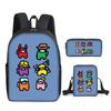 Directo de fábrica cabello transfronterizo Among us mochila de tres piezas periférico de juego mochila escolar para estudiantes de primaria y secundaria mochila bandolera estuche