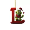 Decorações de Natal Transfronteiriças Novas de 26 Letras Monstro Verde Decorações de Árvore de Natal Grinch Enfeites de Presente de Feriado