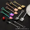 Pala cuchara de acero inoxidable de moda para redes sociales, pala cuchara, cuchara de café, cuchara para remover sandía, cuchara para helado, postre, cuchara para condimentos