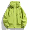 Cortavientos para Hombre Chaqueta con Capucha Cremallera Abrigo Chaqueta Impermeable Cargo