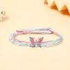 Pulsera de Cuerda Colorida Tejida a Mano con Forma de Mariposa para el Festival del Bote del Dragón, Regalo de Vacaciones para Pareja, Pulsera para Adultos, Accesorio de Mano para el Festival de Mayo