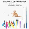 Juguetes para Gatos, Cañas de Juguete para Gatos, Juguetes de Plumas, Entretenimiento Propio para Gatos, Gadget para Aliviar el Aburrimiento de Perros, Suministros para Gatitos, Juego de 9 Piezas