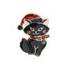 Broche de Esmalte Navideño Europeo y Americano 2021 Nuevos Accesorios Alce Papá Noel Muñeco de Nieve Perro Pin de Dibujos Animados