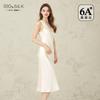 Comércio Exterior Transfronteiriço 2026 Novo Vestido de Noite de Seda para Mulheres 100% Seda de Amora Luxo Leve Elegante Camisola Vestido de Comprimento Médio Roupa de Dormir
