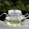 Tetera de vidrio resistente al calor con filtro y aroma de hojas verdes, venta al por mayor de fábrica.