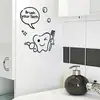 Adhesivo de pared de PVC removible tallado lavabo vidrio decorativo caricatura divertida cepillado decorativo adhesivo de pared A13109