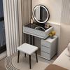 Penteadeira para Apartamento Pequeno Quarto Moderna Simples Luxo Leve High-End Ardósia Madeira Maciça Mesa de Maquiagem Penteadeira Integrada