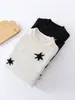 Nuevo Suéter de Punto de Lana Pura con Borde Enrollado y Cuello Redondo de Manga Larga con Jacquard de Estrella y Puntos de Colores para Niños Otoño/Invierno 2026