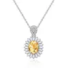 Colar com Pingente Olho de Mar Cristal Tesouro Cor Natural s925 Prata Esterlina Feminino Alto Senso de Design Corrente da Clavícula Transfronteiriço