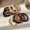 Diadema de goma con forma de oso para mujer, accesorio para el cabello de felpa, elástico, duradero y de alta calidad, para otoño e invierno
