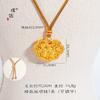 Pu Zuojiu no se desvanece Shajin Filigold Todo Collar Candado Ruyi Nuevo Caqui Chino Colgante Ruyi Cadena Clavícula para Mujer