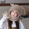 Gorro Infantil Máscara de Astas de Dibujos Animados Bufanda para el Cuello Gorro de Una Pieza Pulóver Gorro de Invierno para Exteriores Felpa Cálido Protección para Orejas Gorro de Punto