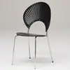 Silla de Comedor Nórdica para Uso Doméstico, Silla Retro de Celebridad de Internet para Ocio, Silla Creativa Simple en Forma de Concha, Silla de Sol, Silla con Respaldo de Madera Maciza