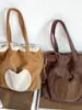 Bolsa Transfronteiriça 2025 Nova Outono e Inverno Bolsa Tote de Grande Capacidade Bolsa de Mão Simples Casual Moda Versátil Bolsa de Ombro Tendência