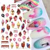 Nuevas pegatinas de uñas transfronterizas Día de San Valentín romántico globo amor Rosa pegatinas de uñas adhesivas en inglés venta al por mayor uñas
