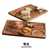 Ventas Directas de Fábrica Paleta de Madera de Acacia Shandong Jihuo Bandeja de Té Rectangular para el Hogar Plato de Cena de Madera Maciza Japonés para Sushi