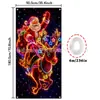 Tela colgante fluorescente de Navidad Papá Noel renos muñeco de nieve cachorro bandera de tela neón decoración de fiesta navideña transfronterizo