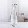 Mini Vaso de Vidro Transparente Estilo Francês Estilo Americano com Relevo Retrô para Flores Secas e Decoração com Plantas Verdes