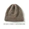 Gorro 100% Cachemir 2026 Otoño/Invierno Nuevo Estilo Unisex Casual con Orejeras Plegable Gorro de Punto Trenzado Gorro de Moda