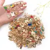Colgantes Mixtos de Gota de Aceite de Oro 150 Kc Accesorios de Joyería Hechos a Mano para DIY Pendientes Pulseras Collares Colgantes de Aleación