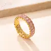 Nuevas Joyas Europeas y Americanas de Acero Inoxidable, Anillo de Acero de Titanio con Incrustaciones de Circonita a la Moda Estilo Ins, Anillo Versátil de Diseño de Nicho