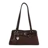 Bolso Maillard Vintage de Gamuza tipo Baguette para Hombro para Mujer Modelo Nuevo Otoño/Invierno 2026 con Hebilla de Cinturón, Bolso de Mano y Hombro para el Trabajo