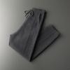 Otoño e Invierno Nuevo Pantalón de Cachemira de Punto Medio de Color Sólido para Hombre, Tejido Grueso de Cuatro Niveles, Pantalón Casual