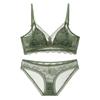 Ropa interior grande en forma de U para espalda hermosa para mujer, delgada, estilo francés, encaje, tirantes, sin espalda, conjunto de brasier para busto grande y copa pequeña, verano