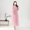 Vestidos de dama de honor con un encanto etéreo para un grupo de hermanas, ajustados, sencillos y elegantes, adecuados para actuaciones de coro y graduación, directo de fábrica