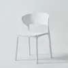 Silla de plástico mesa de comedor y silla para el hogar silla de escritorio simple silla de comedor silla trasera silla de cuerno de celebridad de Internet nórdica taburete respaldo