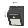 Luz Solar para Jardín Exterior Carga por Cuatro Lados Inducción del Cuerpo Humano Luz de Calle Iluminación del Hogar Luz de Calle Luz Solar de Pared