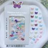 Arte de uñas nuevo lazo de resina joyería color sólido Morandi marco hueco lazo hada Aurora lazo con purpurina
