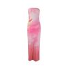 Comércio Exterior Transfronteiriço Atacado de Roupas Femininas Verão Sexy Puro Desejo Tomara que Caia Ajustado ao Corpo Colado ao Quadril Vestido com Fenda nas Costas Direto do Fabricante