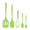 Conjunto de Utensílios de Cozinha de Silicone para Uso Doméstico, Espátula e Colher Especiais para Panelas Antiaderentes, Batedor de Ovos, Pincel de Óleo, Ferramentas de Cozinha Resistentes a Altas Temperaturas