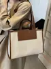 Bolsa de Lona Casual de Grande Capacidade para Mulheres 2026 Nova Moda Bolsa de Mão para o Trabalho Cotidiano Bolsa Tote de Trabalho Simples e Versátil