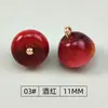 Botões de resina coloridos em formato de maçã para camisas, cardigãs, coletes, cheongsams, roupas tradicionais chinesas e Hanfu, atacado
