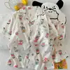 Venta al por mayor transfronteriza de pijamas nuevos de algodón nube para mujer, populares en verano, conjunto lindo de dibujos animados de manga corta y shorts para casa